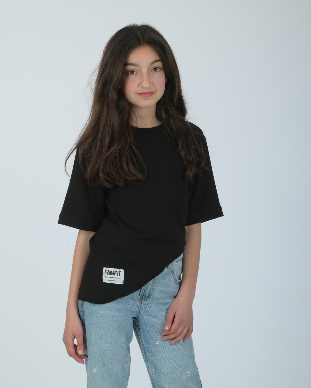 Deep Black Crew Tee - Kids Unisex