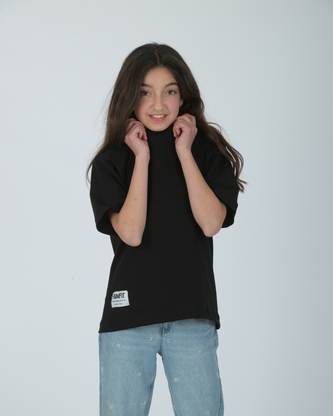 Deep Black Crew Tee - Kids Unisex