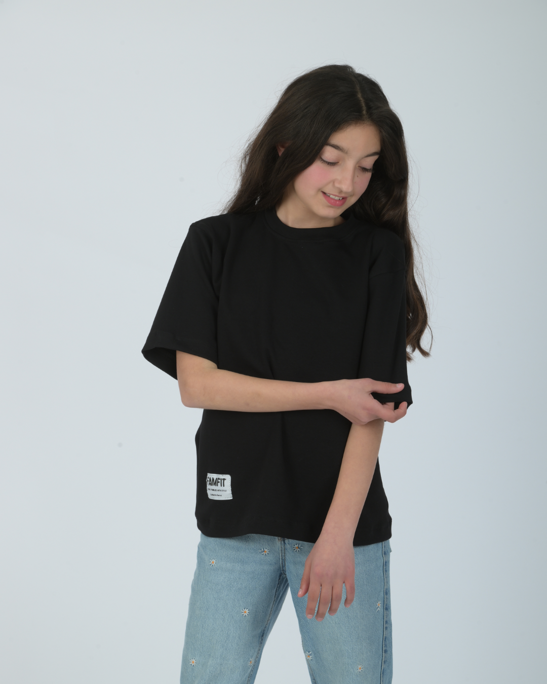 Deep Black Crew Tee - Kids Unisex