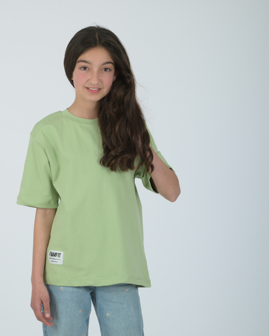 Mint Breeze Crew Tee - Kids Unisex