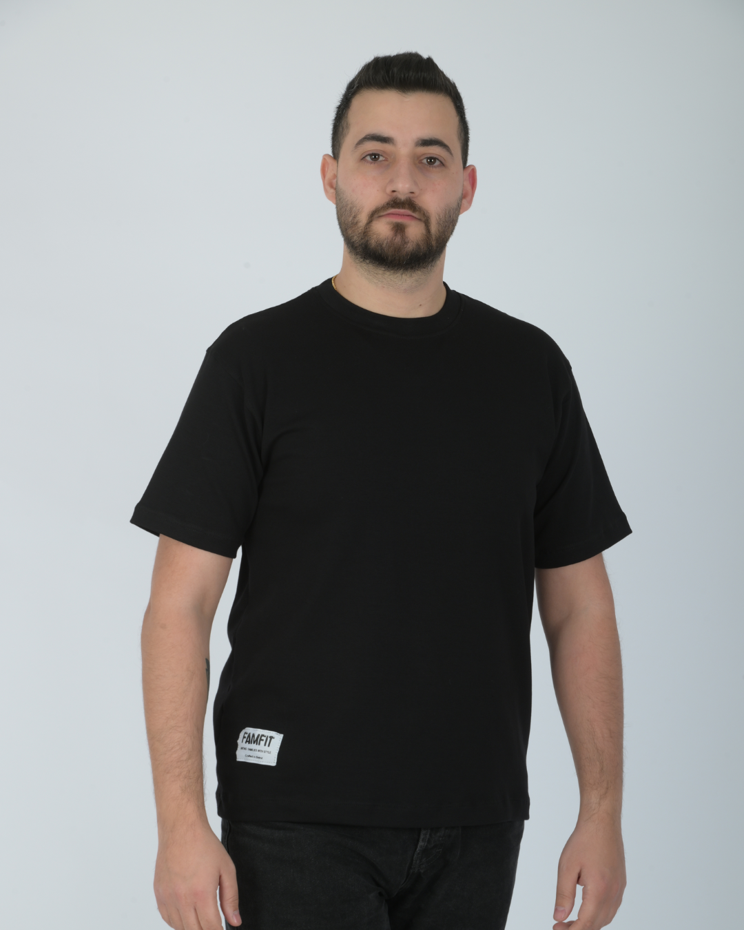 Deep Black Crew Tee - Men