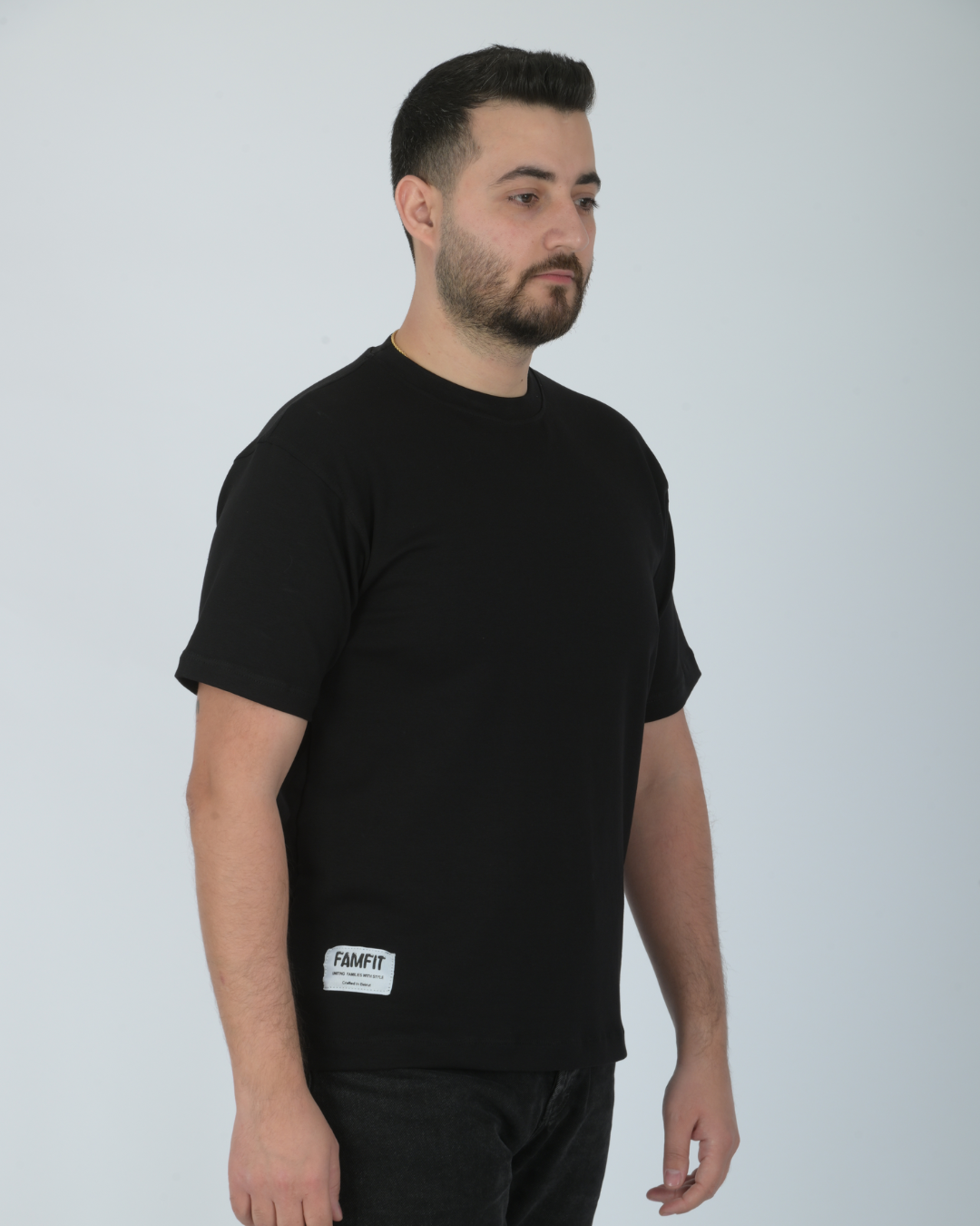 Deep Black Crew Tee - Men