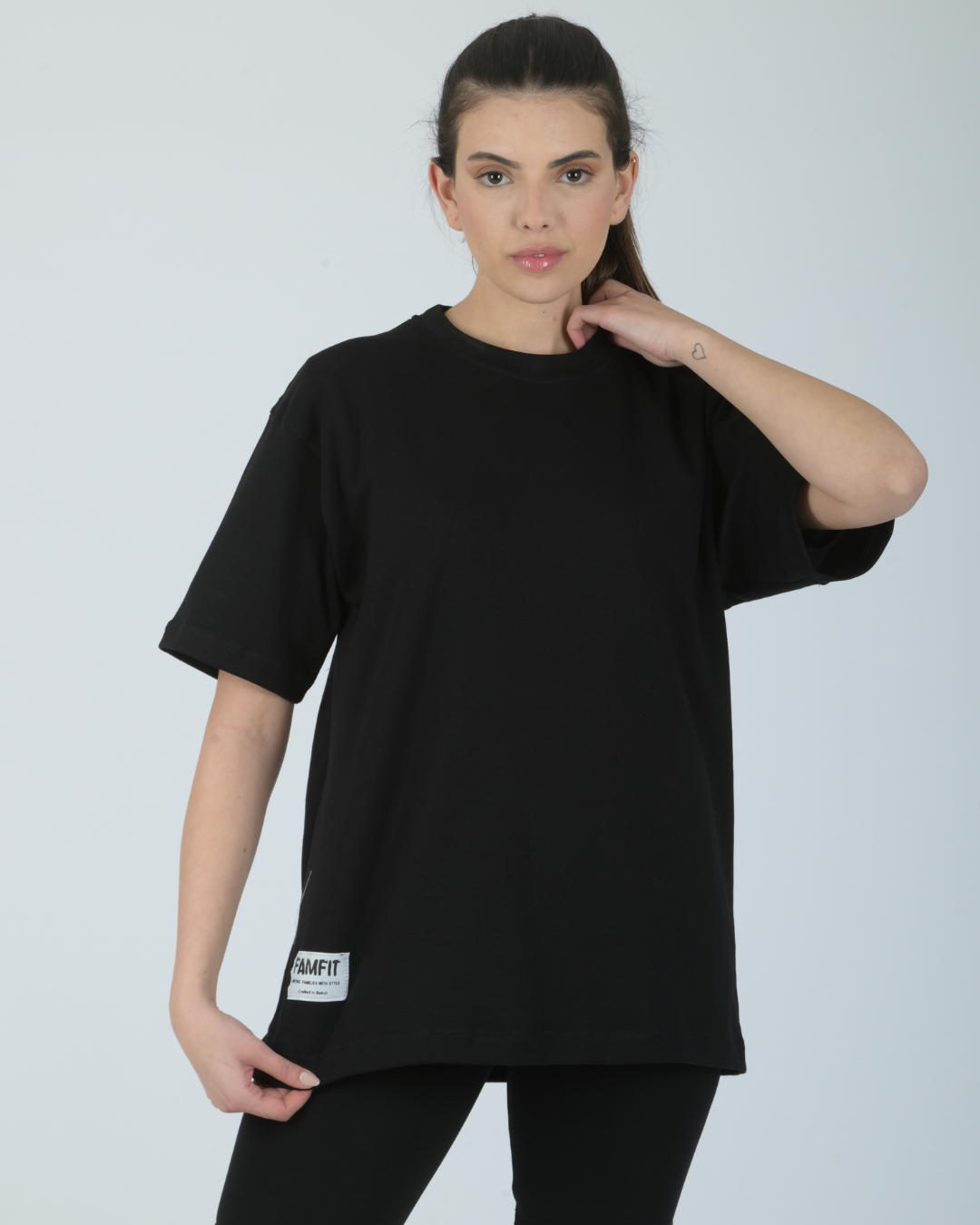 Deep Black Crew Tee - Women