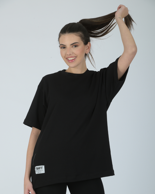 Deep Black Crew Tee - Women