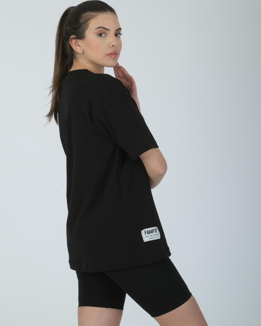 Deep Black Crew Tee - Women